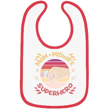 Discover Mom midwife superhero Bibs