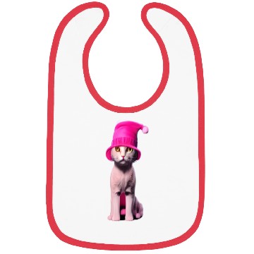 Discover Cute pink cat . Bibs