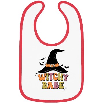 Discover Withcy Babe Retro Halloween Witch Hat Bibs