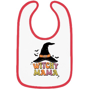 Discover Withcy Mama retro Halloween Witch Hat Bibs
