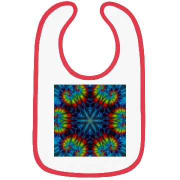 Discover Tie-dye Kaleidescope Rainbow Bibs