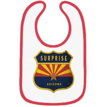 Discover Surprise Arizonna flag crest design Bibs