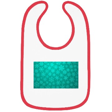 Discover Teal Snowflakes Christmas Pattern Bibs
