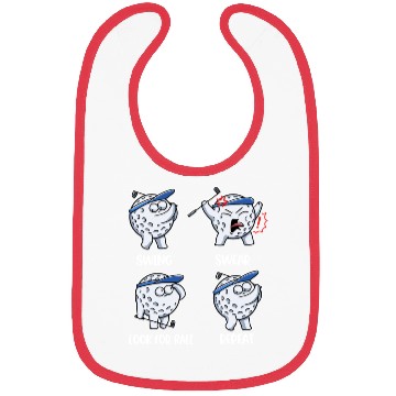 Discover Swing Swear Look For Ball Repeat Funny Golf Gift Bibs