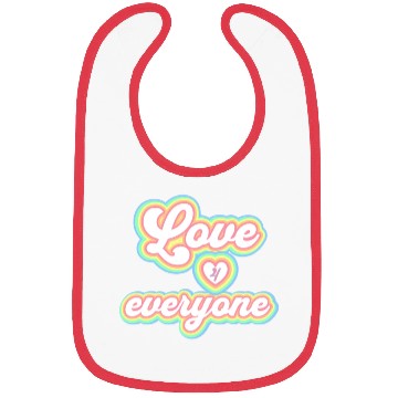 Discover Rainbow unisex love for everyone Bibs