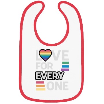 Discover Rainbow unisex love for everyone Bibs