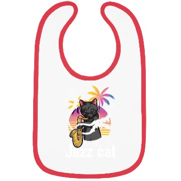 Discover Trumpet Jazz Cat Lover Bibs