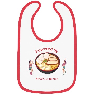 Discover powered by k pop and ramen Bibs