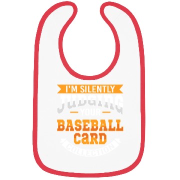 Discover Judging Baseball Card Collection Funny Bibs