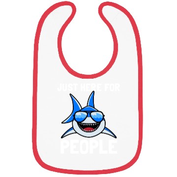 Discover Just here for People shark Bibs