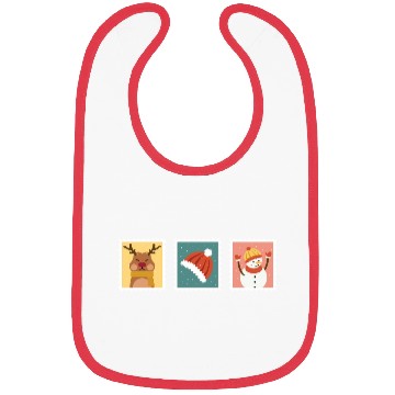 Discover Christmas Stamp Postal Worker Gift Bibs