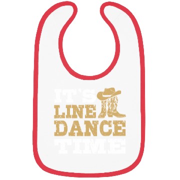 Discover It's Line Dance Time Western Line Dancing Lover Bibs
