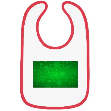 Discover Beautiful Green Snowflakes Pattern Bibs