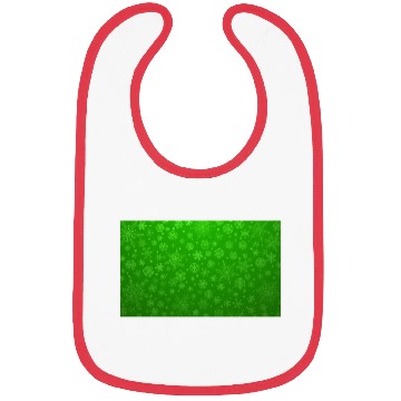 Discover Green Snowflakes Aesthetic Pattern Bibs