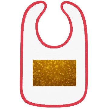 Discover Christmas Snowflakes Yellow Pattern Bibs