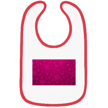 Discover Christmas Snowflakes Pink Pattern Bibs