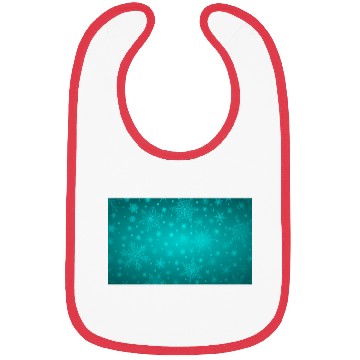 Discover Beautiful Teal Snowflakes Pattern Bibs