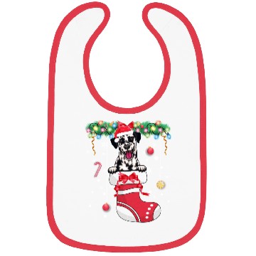 Discover Dalmatian Dog Lover Christmas - Dog Christmas Stoc Bibs