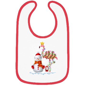 Discover Funny Christmas Tree Flamingo Hat Santa Best Xmas Bibs