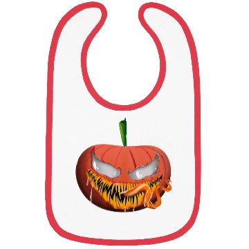 Discover Pumpkin scary face Bibs