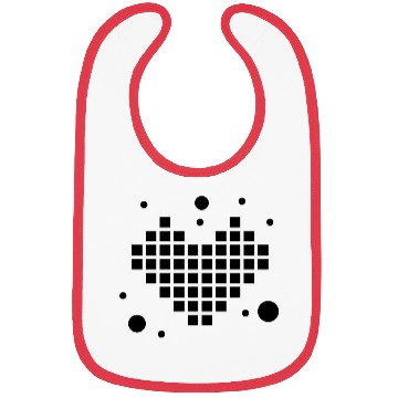Discover Heart In Pixels 8 Bit Video Game Bibs
