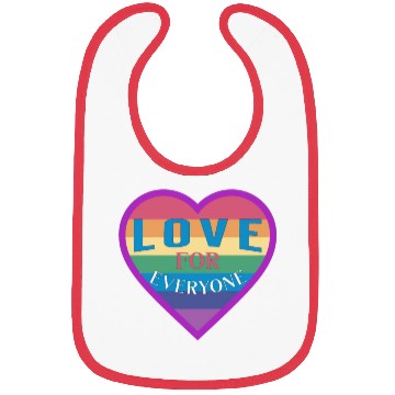 Discover Heart rainbow unisex love for everyone Bibs