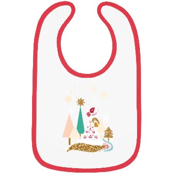 Discover Christmas Winter Scandinavian Trees Snow Bibs