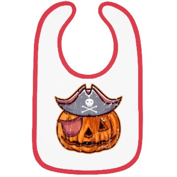 Discover Pirate Pumpkin Head - scary pumkin Bibs
