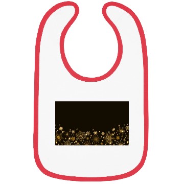 Discover Elegant Black Gold Snowflakes Bibs