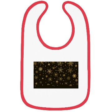 Discover Elegant Black Gold Snowflakes Bibs