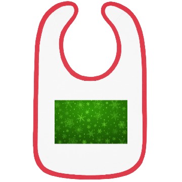 Discover Abstract Green Snowflakes Pattern Bibs