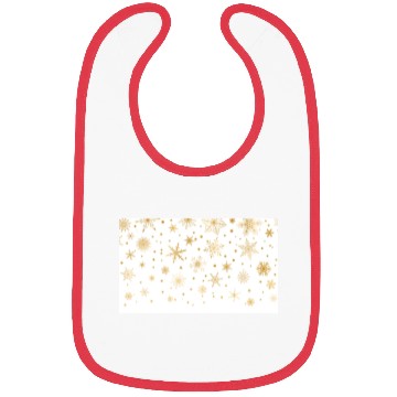 Discover Snowflakes Pattern Elegant White Gold Bibs