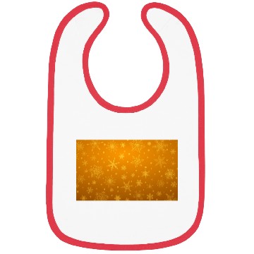 Discover Orange Snowflakes Christmas Pattern Bibs