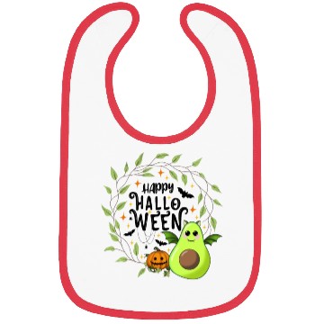 Discover Bat Avocado - Happy Halloween Bibs