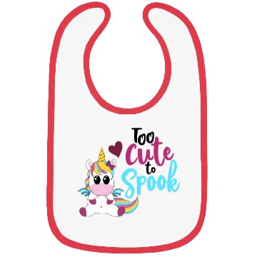 Discover Bat Unicorn - Too cute to spook Bibs