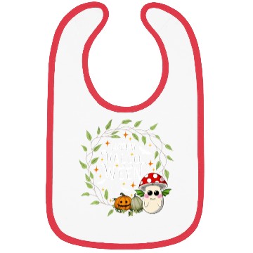 Discover Bat Toadstool Mushroom - Happy Halloween Bibs