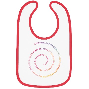 Discover 3.14 Pi Colorful Circle Math Bibs