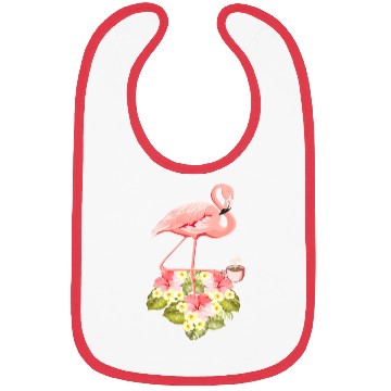 Discover Tropical Flamingo Coffee Lover Bibs