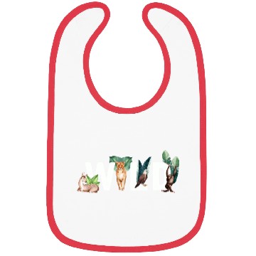 Discover Wild Animals Cat Eagle Monkey Deer Bibs