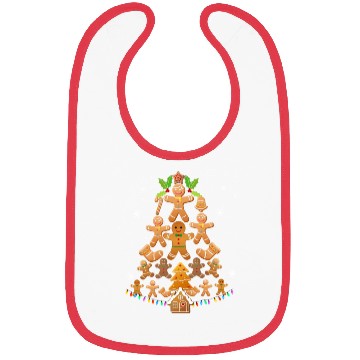 Discover Jolly Gingerbread Christmas Tree Bibs Gingerbread
