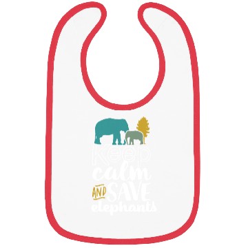 Discover Keep Calm and Save Elephants Bibs for Wildlife