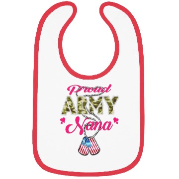 Discover Proud Army Nana US Flag Camo Dog Tags Military Gra Bibs