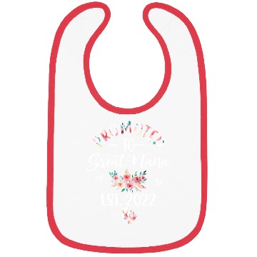 Discover Promoted To Great Nana EST 2022 Funny Floral T Shi Bibs