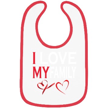 Discover i love my family Bibs