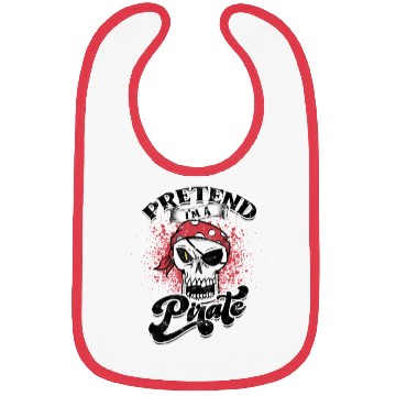 Discover Pretend I'm a pirate - skeleton Bibs