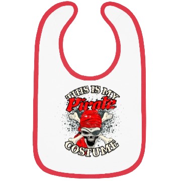 Discover This is my pirate costume - skeleton Bibs