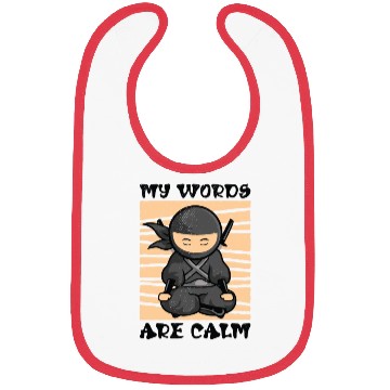 Discover Serenity Ninja Fan Calm Yoga Lover Peaceful Bibs