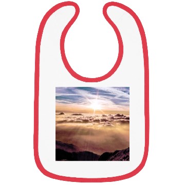 Discover dark blue ocean waves storm fantasy Bibs