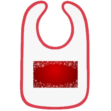 Discover Red Snowflakes Pattern Bibs