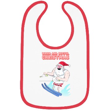 Discover christmas and santa claus having summer fun Bibs